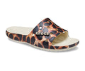 CROCS CLASSIC ANIMAL REMIX SLIDE BONE LEOPARD PRINT 207841-2Y4