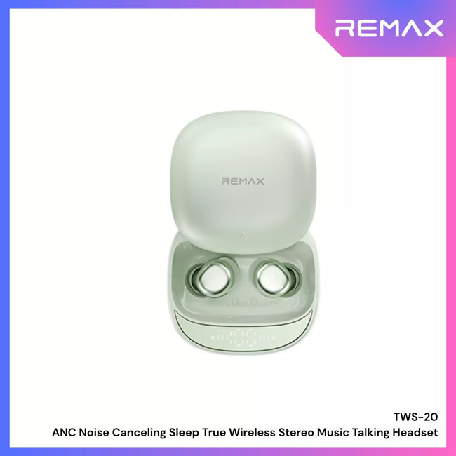 REMAX - TWS-20 ANC Noise Canceling Sleep True Wireless Stereo Music Talking Wireless Earbuds