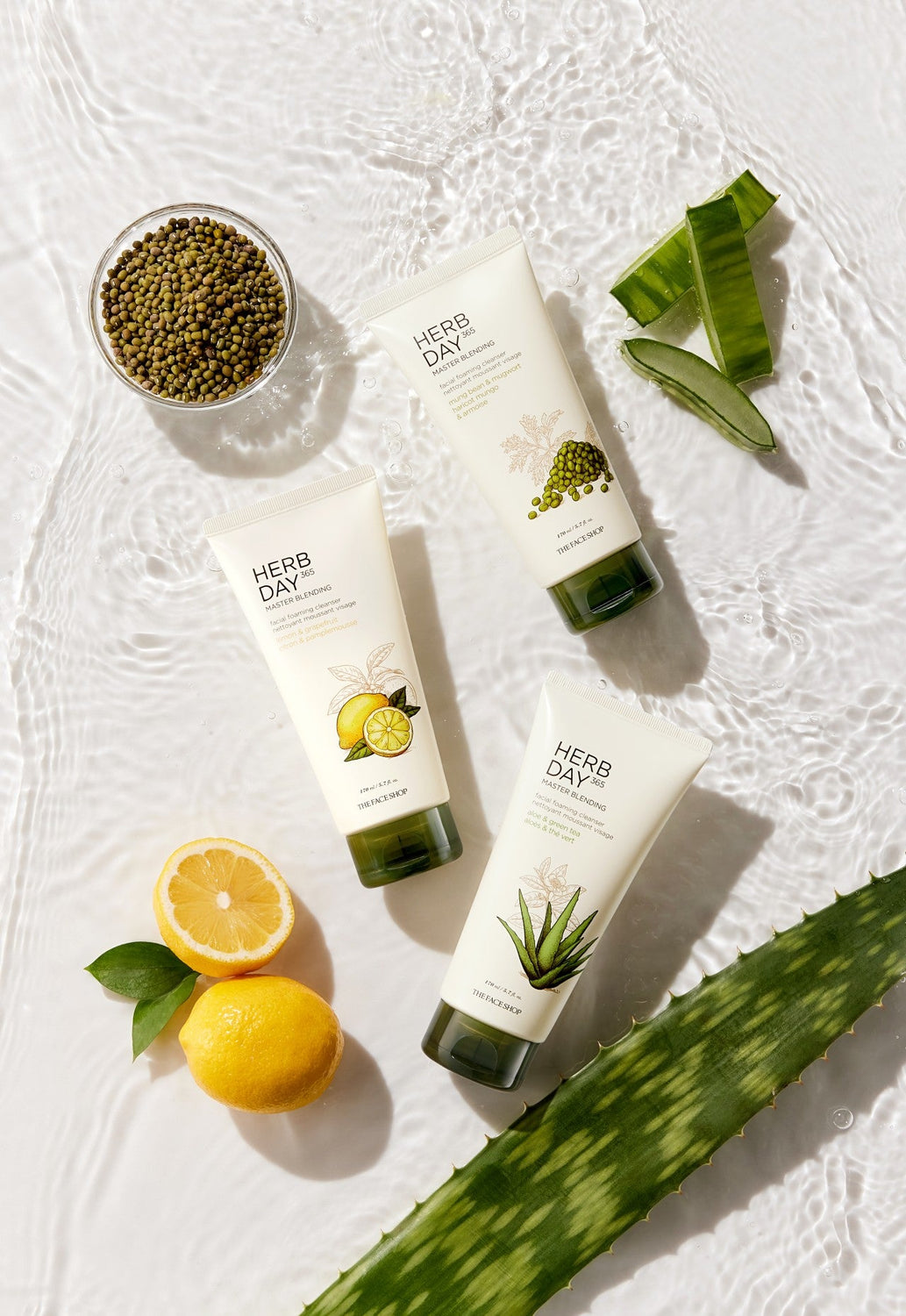 THEFACESHOP HERBDAY 365 MASTER BLENDING FACIAL FOAMING CLEANSER LEMON ...