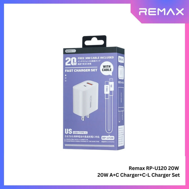 REMAX - RP-U120 20W Type-C to Lightning Charger Set