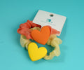 1NOM Simple Stylish Heart Hair Tie - 2 Pcs - Style A