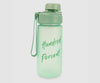 1NOM 600ml Frosted Sports Plastic Water Bottle - Green