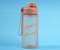 1NOM 600ml Frosted Sports Plastic Water Bottle - Pink