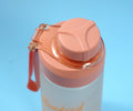 1NOM 600ml Frosted Sports Plastic Water Bottle - Pink