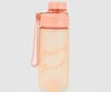 1NOM 600ml Frosted Sports Plastic Water Bottle - Pink
