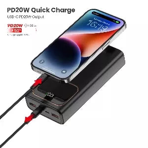 GADGET MAX RAY PD Series 20000mAh PD+QC Fast Charging Power Bank(PD 20W+QC 22.5W)
