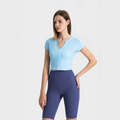 Activa Women V Neck Cropped Top JSDQDS372