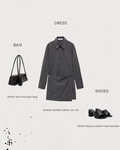 Smart Minimal : Grey Shirt Dress Outfit