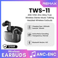 REMAX - TWS-11 ANC+ENC Zinc Alloy True Wireless Stereo Music Talking Wireless Earbuds