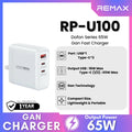 REMAX - RP-U100 Dofon Series GAN Fast Charger ( 65W )