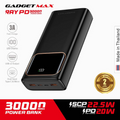 GADGET MAX RAY PD Series 30000mAh PD+QC Fast Charging Power Bank(PD 20W+QC 22.5W)