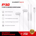 GADGET MAX - P30 Type-C Wired Earphone