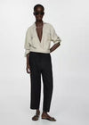 MANGO WOMEN TROUSERS LINEN