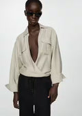 MANGO WOMEN TROUSERS LINEN