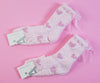1NOM Bowknot Accessory Womens Floor Socks - 1 Pair - Pink