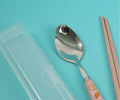 1NOM Ceramic Spoon & Chopsticks Portable Cutlery Set