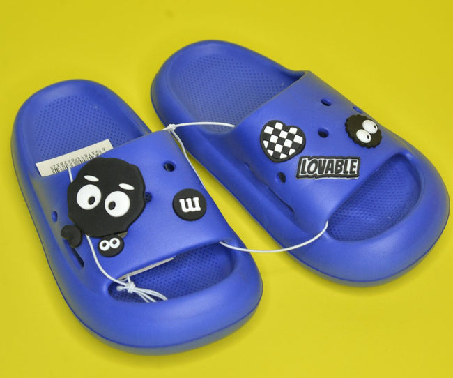 1NOM Funny Expression Childrens Sandals - Blue