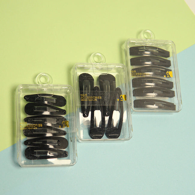 1NOM Basic Black Bobby Clip Set