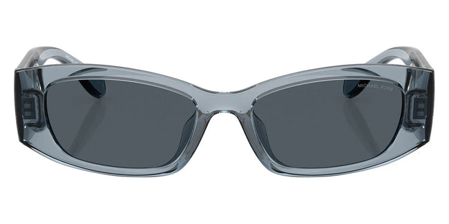 BOLD By BLAZON - Denim Transparent (401487) Sunglasses with Blue Gray Solid lenses (Rhodes MK2243U 401487 52) by MICHAEL KORS