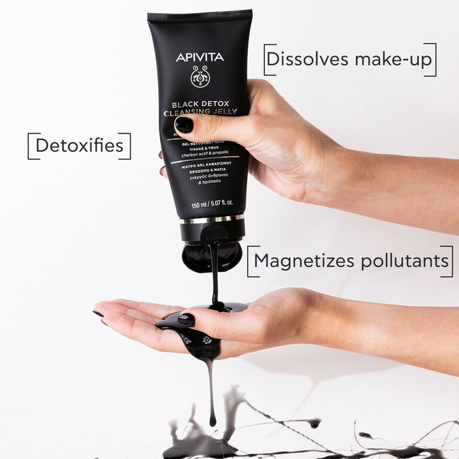 APIVITA Black Detox Face and Eyes Cleansing Jelly 150ml