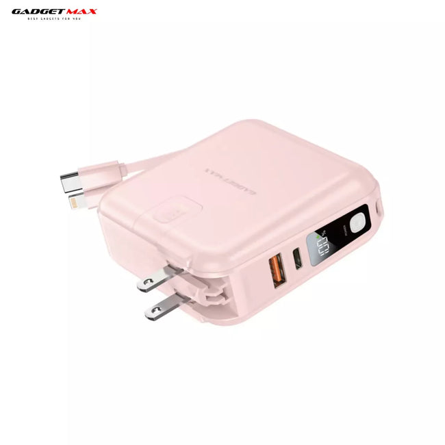 GADGET MAX GB23 AIO Pro Series 15000mAh All-in-One PD+QC Fast Charging Power Bank(PD 20W+QC 22.5W)