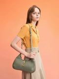 CHARLES & KEITH Metallic Accent Hobo Bag Sage Green