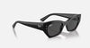 BOLD By BLAZON - Black (667787) Sunglasses with Dark Gray lenses (Zena RB4430 667787 52) by Ray-Ban