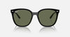 BOLD By BLAZON - Black (601/9A) Sunglasses with Dark Green Polarized lenses (RB4423D 601/9A 66) by Ray-Ban