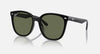 BOLD By BLAZON - Black (601/9A) Sunglasses with Dark Green Polarized lenses (RB4423D 601/9A 66) by Ray-Ban