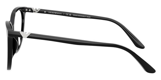 BOLD By BLAZON  - Shiny Black (5017) Eyeglasses (EA3249U 5017 55) by EMPORIO ARMANI