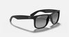 BOLD By BLAZON -Matte Rubber Black Sunglasses with Light Grey Gradient lenses (Justin RB4165F 681311 55) by Ray-Ban