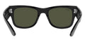 BOLD By BLAZON - Black (901/31) Sunglasses with Green lenses (Mega Wayfarer RB0840SF 901/31 52) by Ray-Ban
