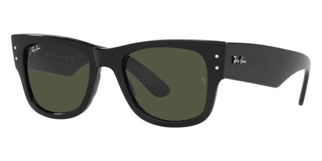 BOLD By BLAZON - Black (901/31) Sunglasses with Green lenses (Mega Wayfarer RB0840SF 901/31 52) by Ray-Ban