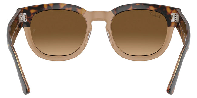 BOLD By BLAZON - Havana on Transparent Brown (1292M2) Sunglasses with Brown Polarized lenses (Mega Hawkeye RB0298S 1292M2 53) by Ray-Ban