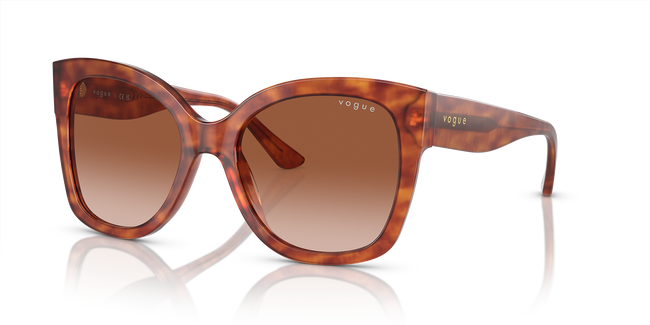 BOLD By BLAZON - Dark Havana/Black (W656T5) Sunglasses with Brown Gradient Polarized lenses (VO5338S W656T5 54) by Vogue Eyewear