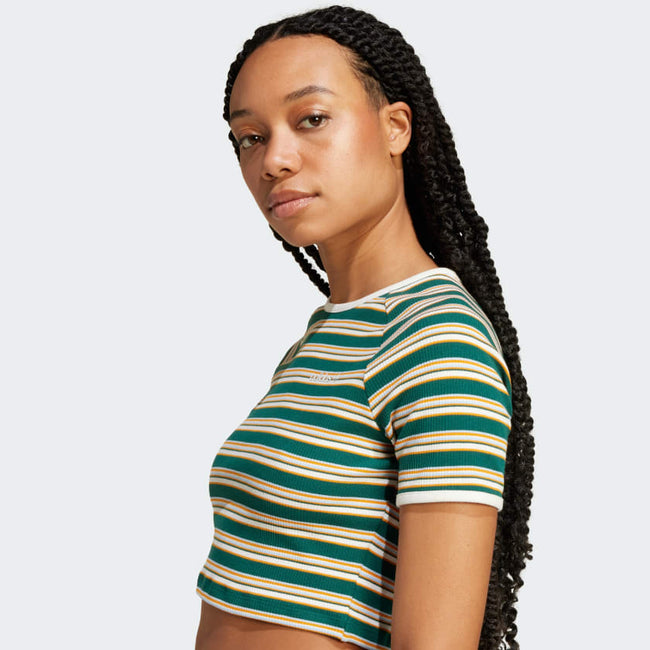 ADIDAS WOMEN RIB BABY TEE T-SHIRT