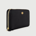 Viola Zipper Long Wallet 860560-501-08 (Black)
