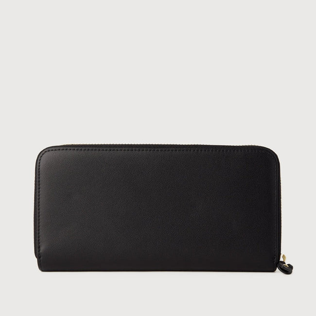 Viola Zipper Long Wallet 860560-501-08 (Black)