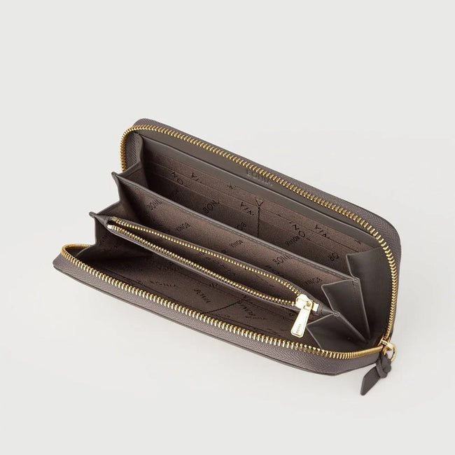 Viola Zipper Long Wallet 860560-501-18 (Dark Grey)