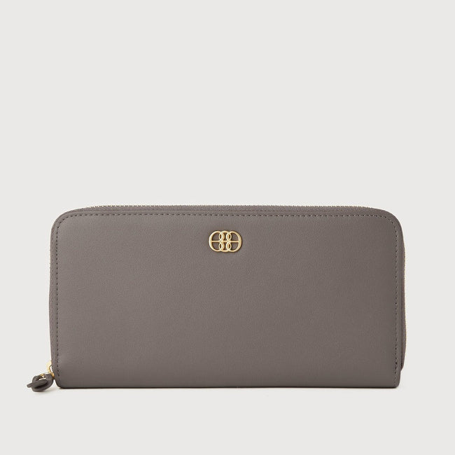 Viola Zipper Long Wallet 860560-501-18 (Dark Grey)