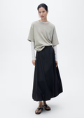 Modern Grace – White Top + Black Skirt Outfit