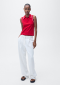 MANGO WOMEN TOP PIPED-70