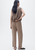 MANGO WOMENTROUSERS LINEN-35