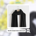 Nordic simple clean color scarf black