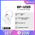 REMAX - RP-U120 20W Type-C to Lightning Charger Set