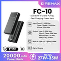 REMAX - FC-10 20000mAh Dual Built-In Cable PD+QC Fast Charging Power Bank