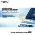 REMAX - TWS-26 ANC+ENC Noise Canceling True Wireless Stereo Music Talking Wireless Earbuds
