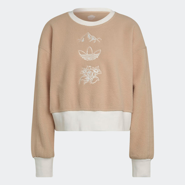 Adidas Women GRAPHIC SWEATER Jacket Magic Beige