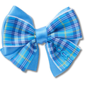 Blue Plaid Bow