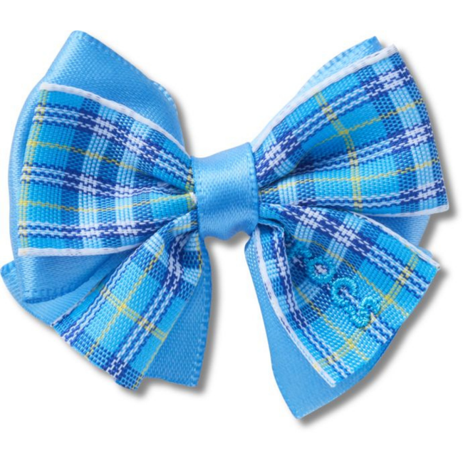 Blue Plaid Bow